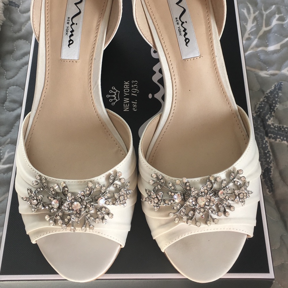 Brand new Nina Emiko d’Orsay wedges
